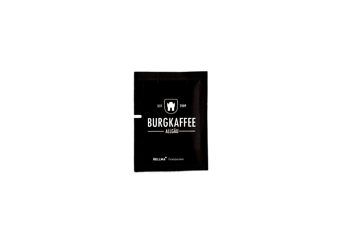 Zuckerbriefchen "Burgkaffee" Feinzucker
